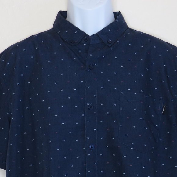 Molokai Surf Co.* Men's Short Sleeve‎ Button Down Straight Hem Fishbone Shirt~XL - Picture 11 of 13